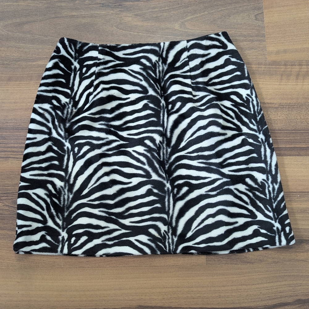 Vintage Zebra Print Women's Mini Skirt M Collection 90s